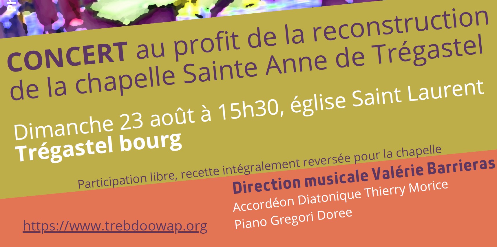 ANNONCE : concert Treb Doo Wap le 23 août 2026 à 15h30 à l&rsquo;église de Trégastel bourg au profit de la reconstruction de la chapelle Sainte Anne